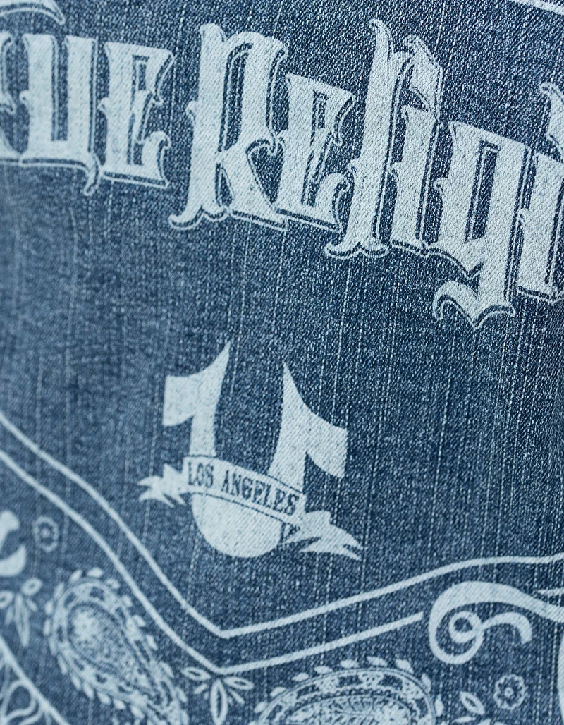 Bedrucktes Denim Scarf-Top