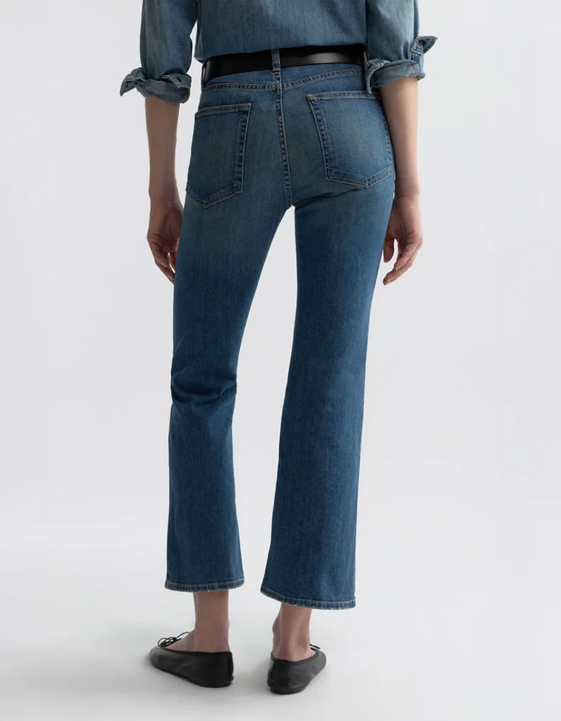 Mid-Waist Cropped Boot Cut Jeans Jean