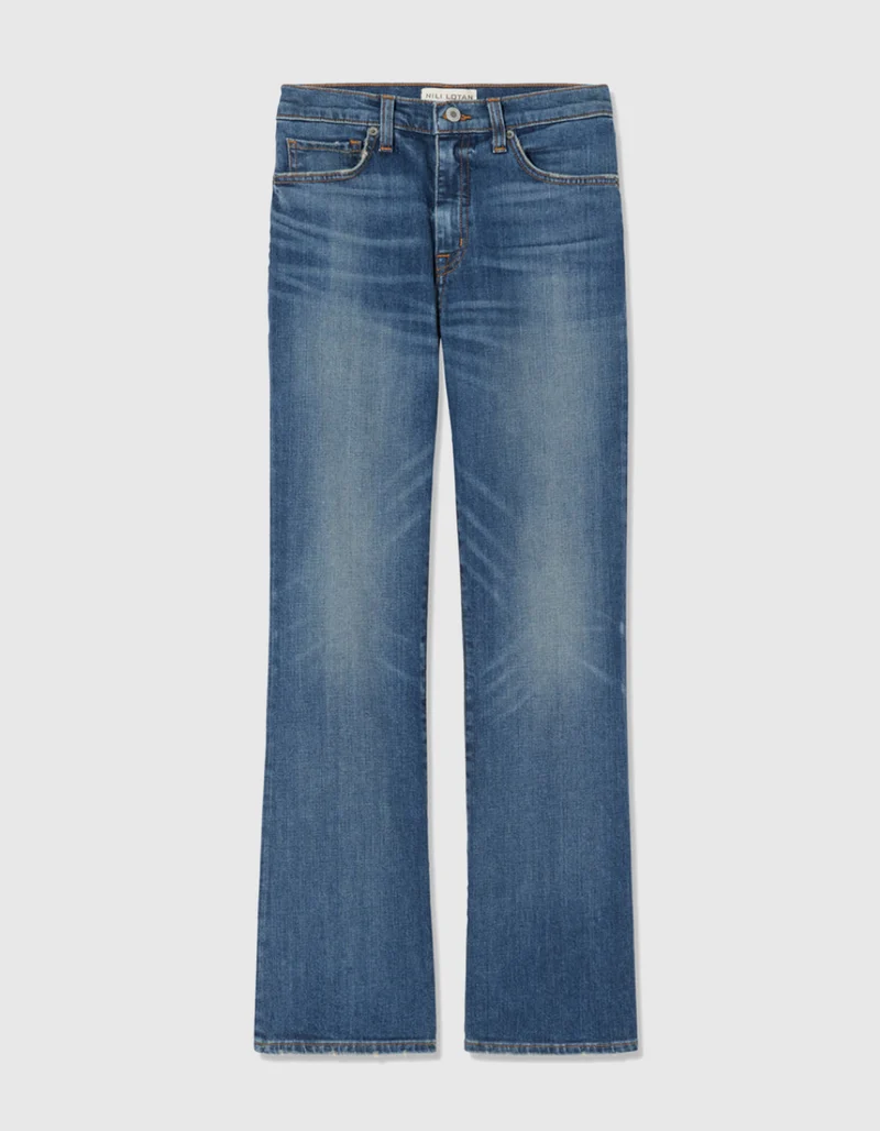 Mid-Waist Cropped Boot Cut Jeans Jean