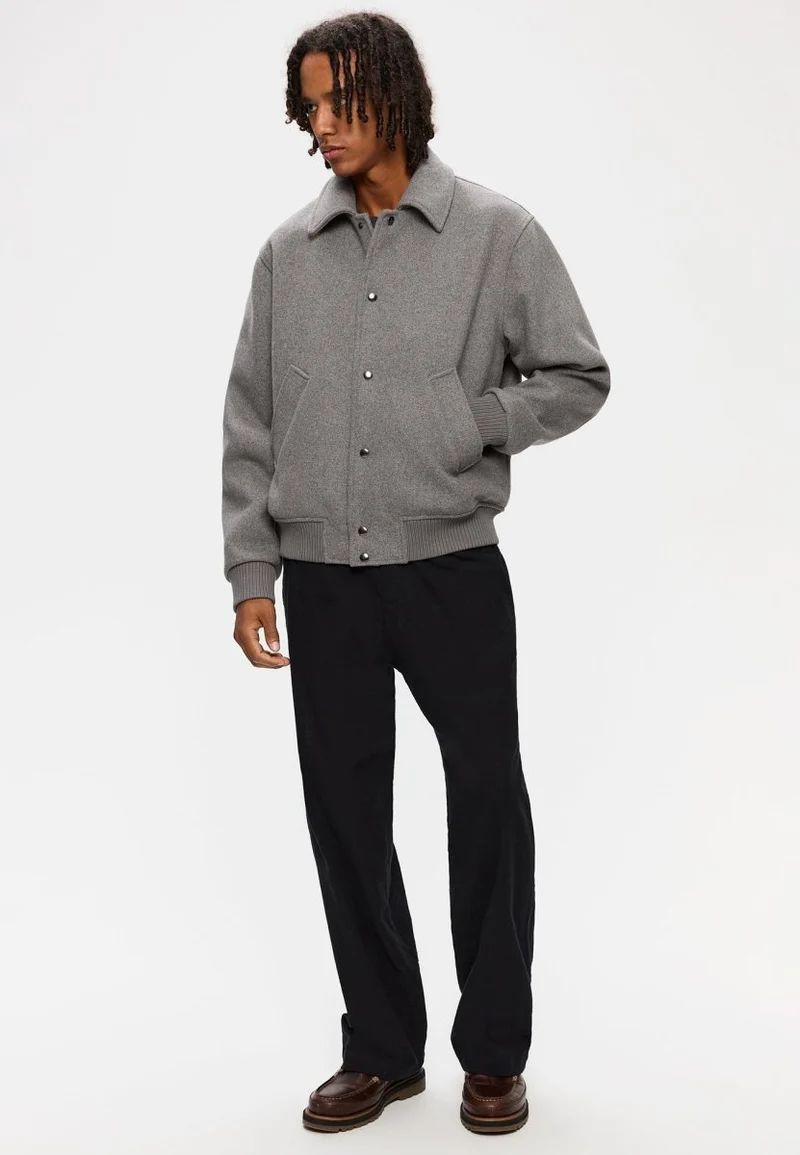 Elvine Wolljacke Narian in Grau meliert