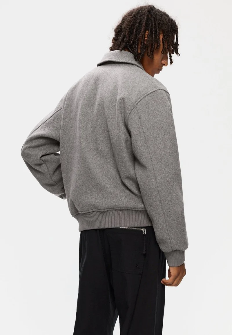 Elvine Wolljacke Narian in Grau meliert