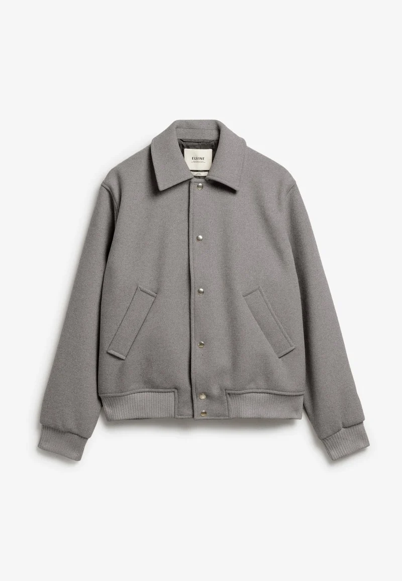 Elvine Wolljacke Narian in Grau meliert