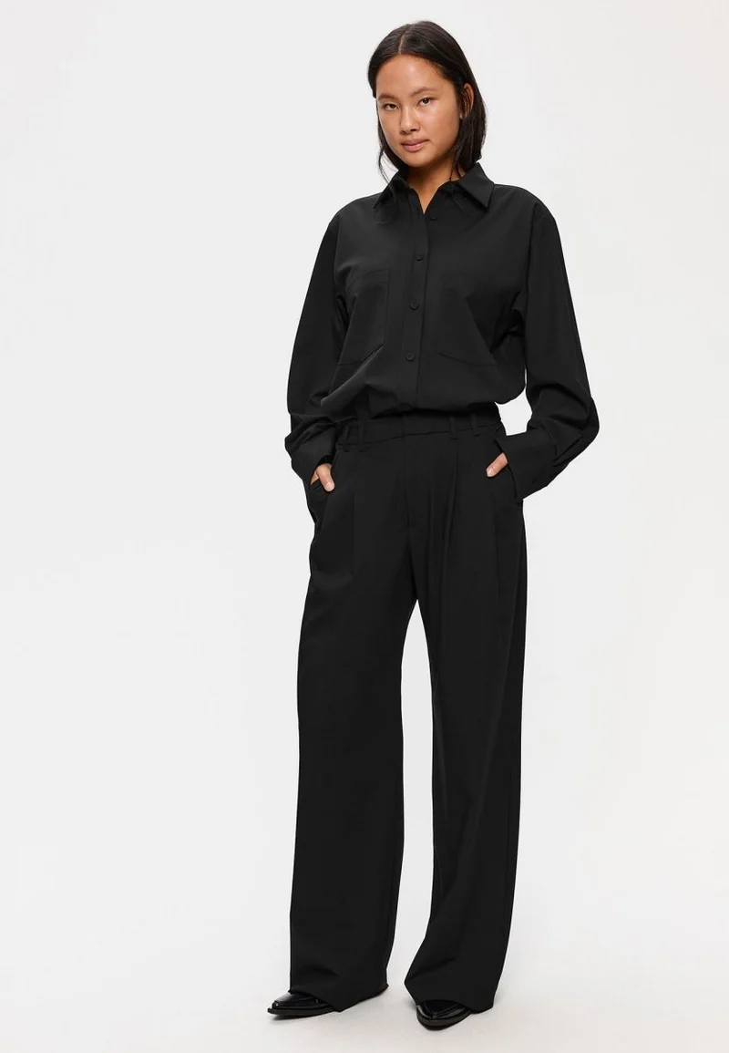 Elvine Damen Hose Dilay Herringbone in Schwarz