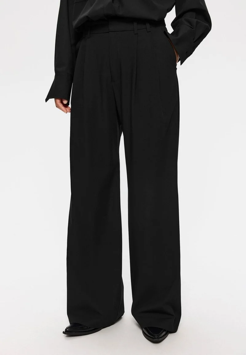 Elvine Damen Hose Dilay Herringbone in Schwarz
