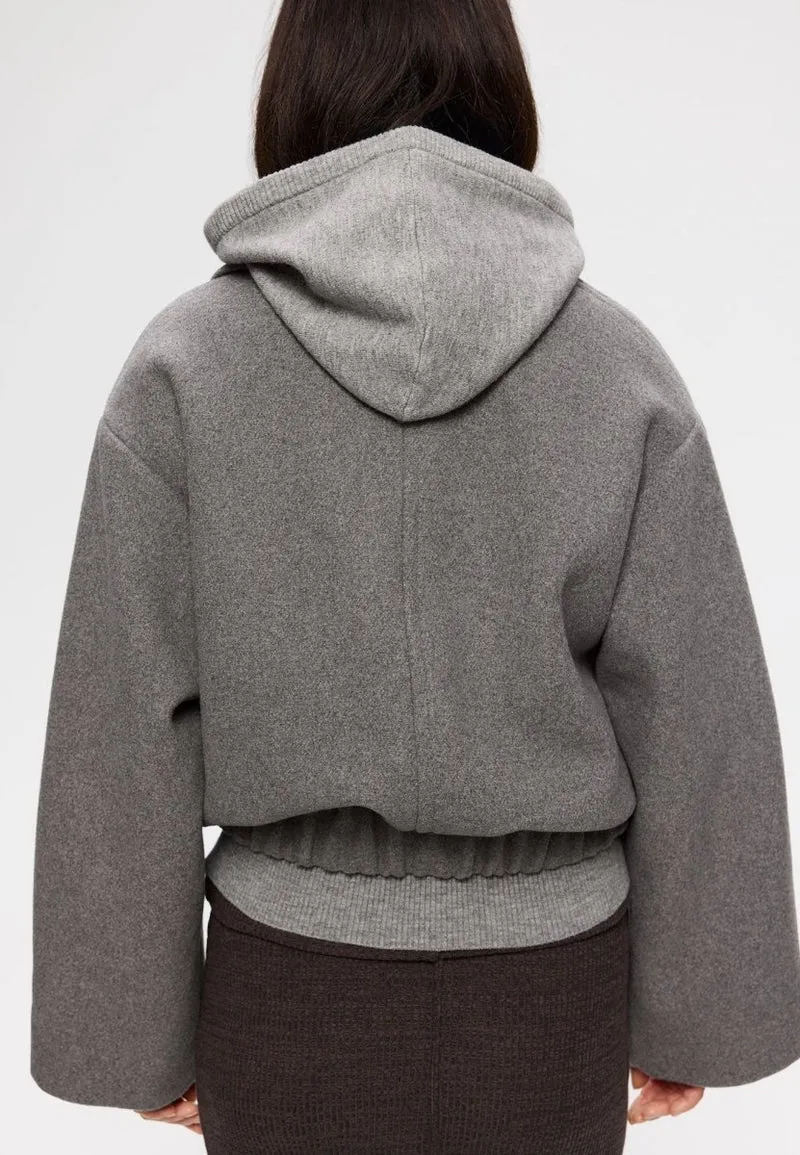 Elvine Damen Wolljacke Nova in Grau meliert