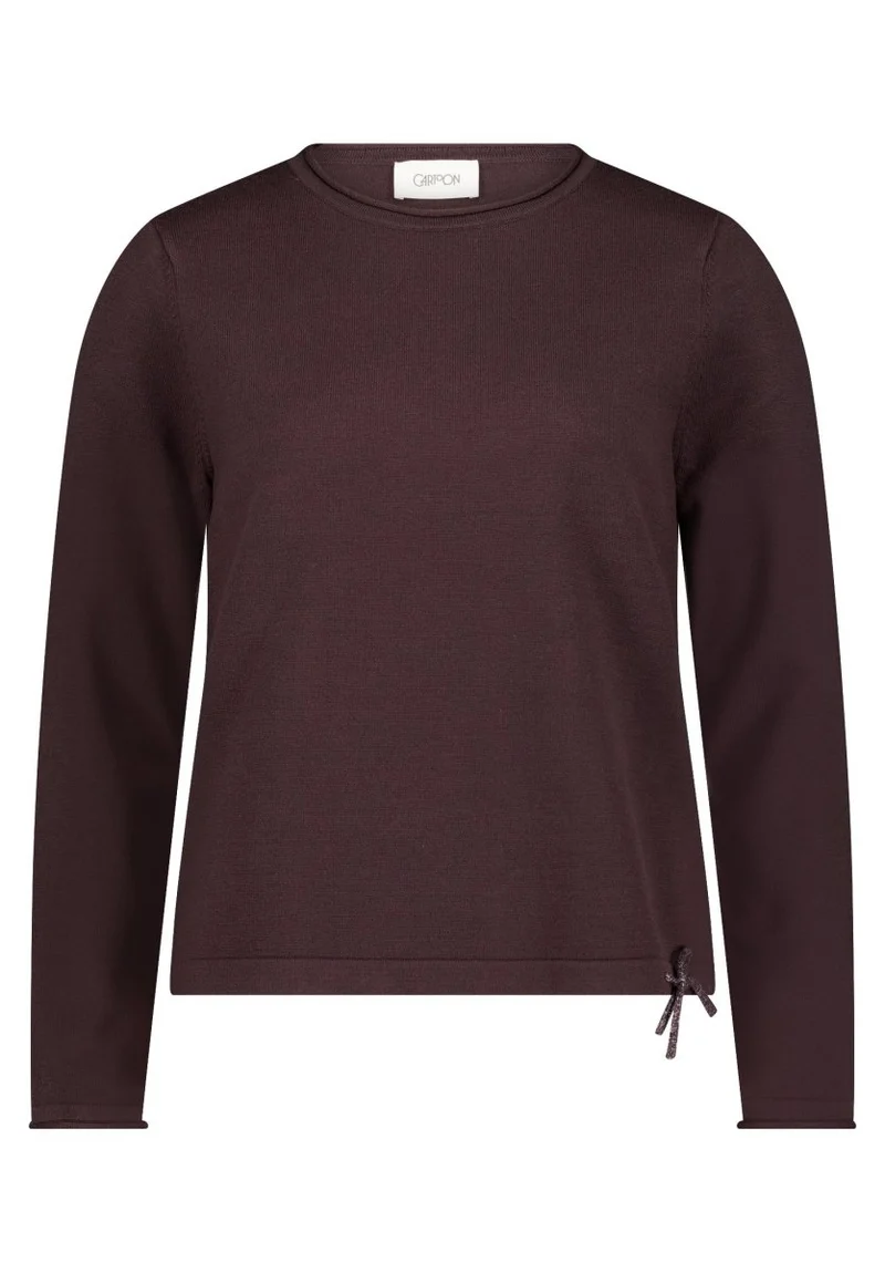 Cartoon Strickpullover Kurz 1/1 Arm Kaffeeschwarz