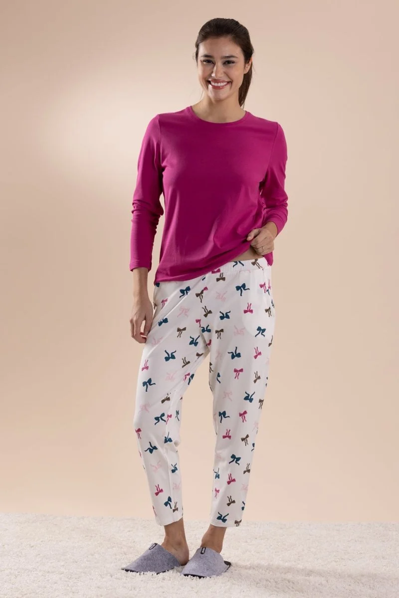 Nina von C. Langarm Shirt Damen Framboise – Homewear-Shirt