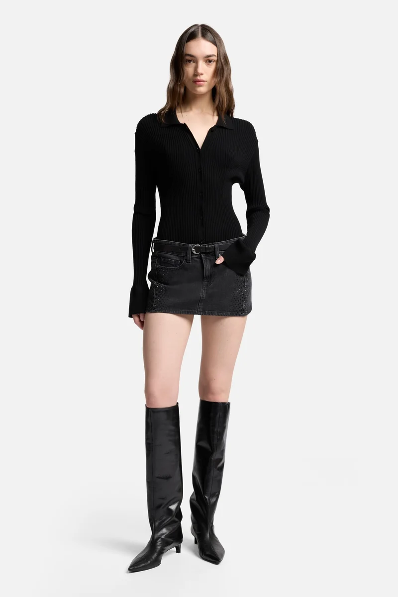 MANKIND Twisted Cherry Skirt in Thunderstorm