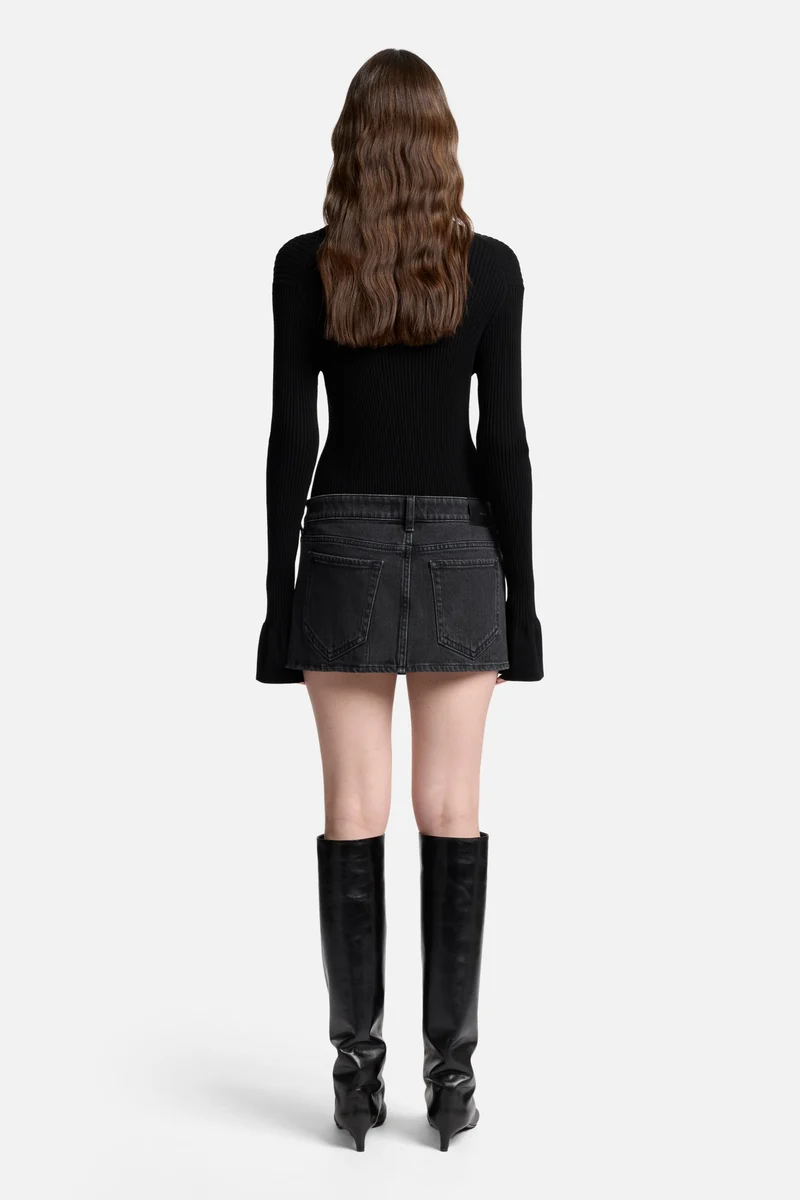 MANKIND Twisted Cherry Skirt in Thunderstorm