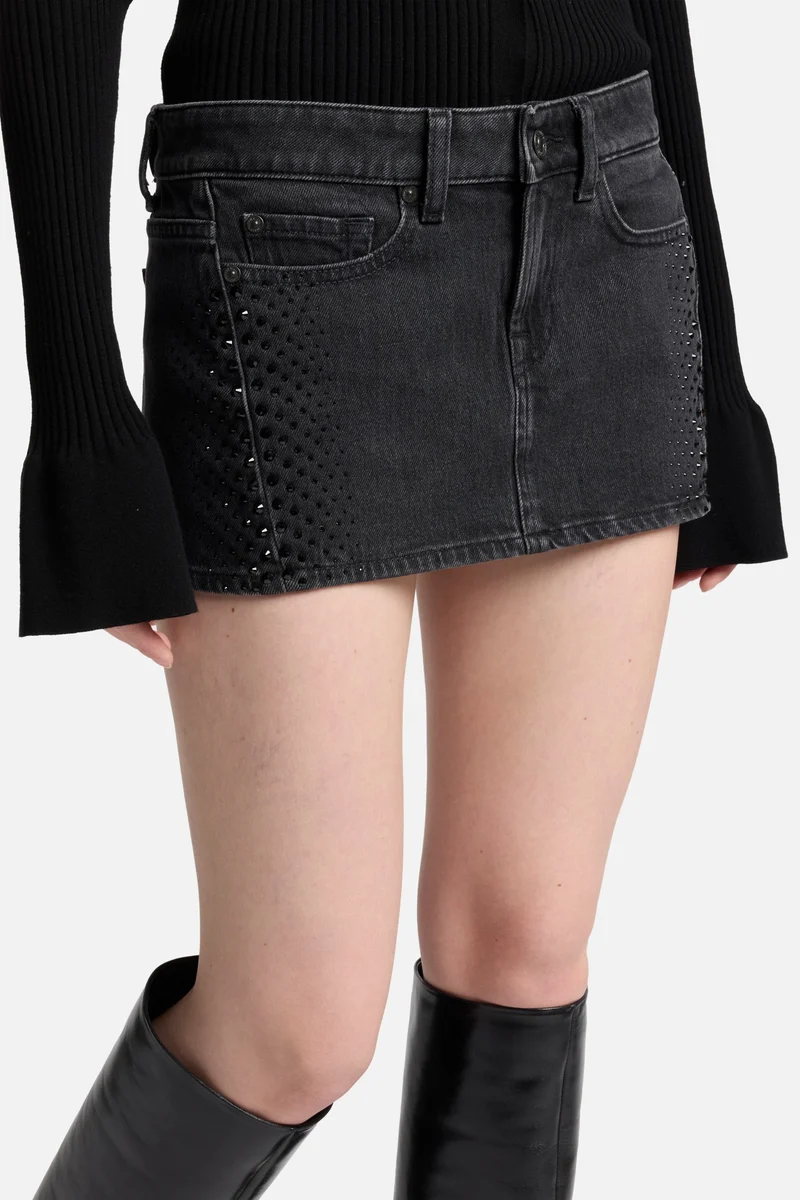 MANKIND Twisted Cherry Skirt in Thunderstorm