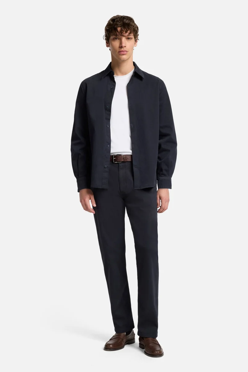 Comfort Twill Button Up Shirt In Vulcan