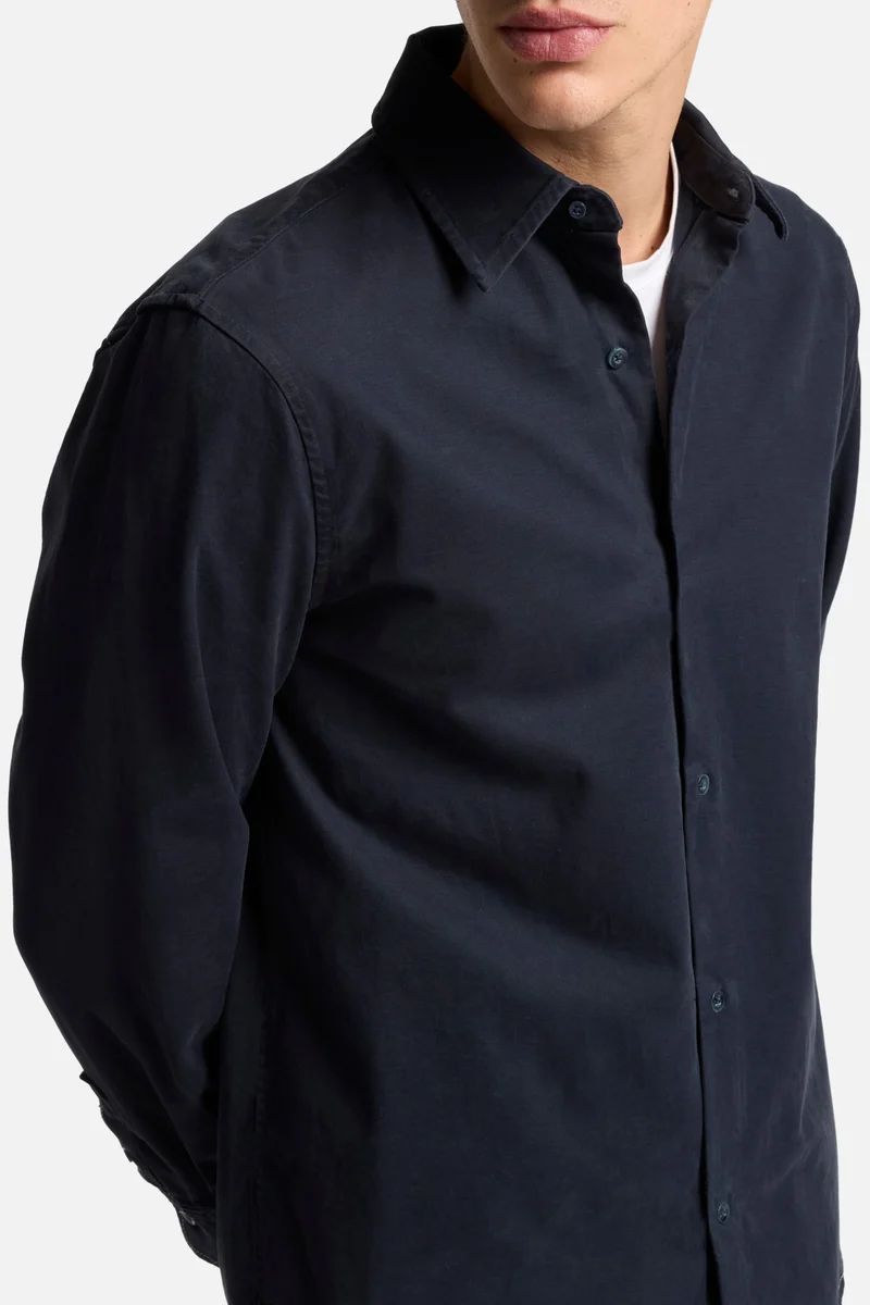 Comfort Twill Button Up Shirt In Vulcan