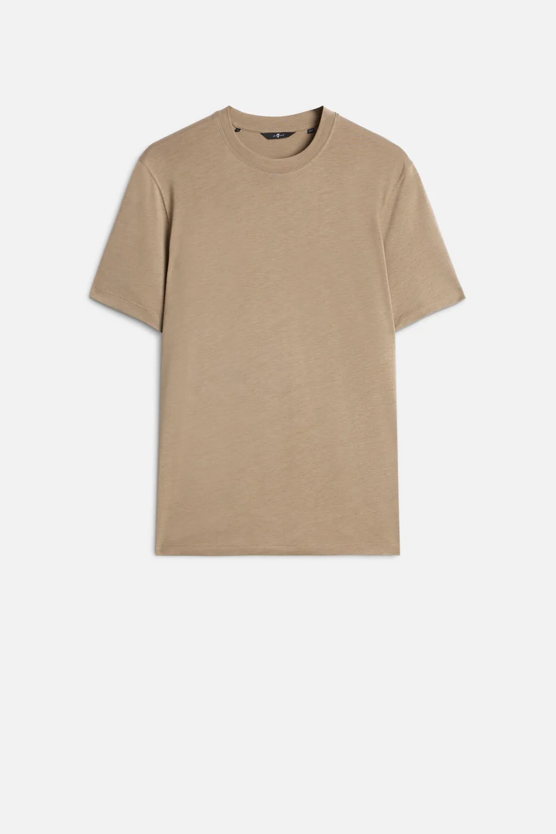 Lyocell Crewneck Tee in Silver Mink