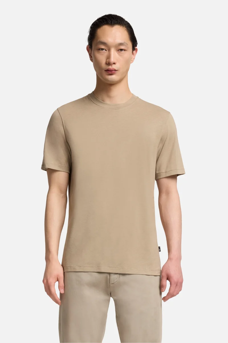 Lyocell Crewneck Tee in Silver Mink