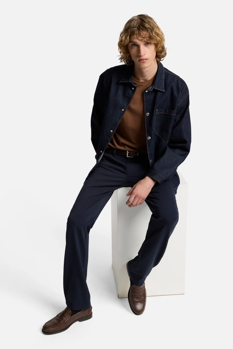 Luxe Performance Knit The Straight In Navy