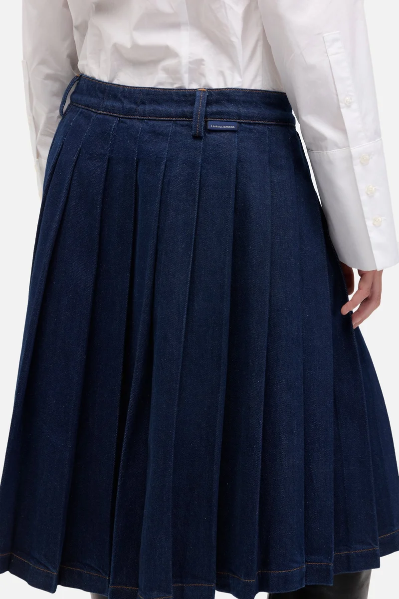 MANKIND Pleated Midi Skirt in Franklin