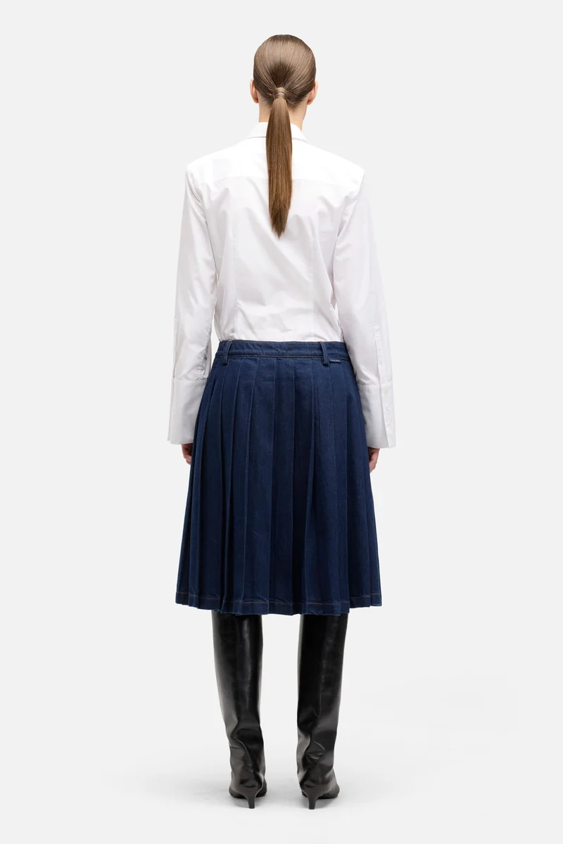 MANKIND Pleated Midi Skirt in Franklin