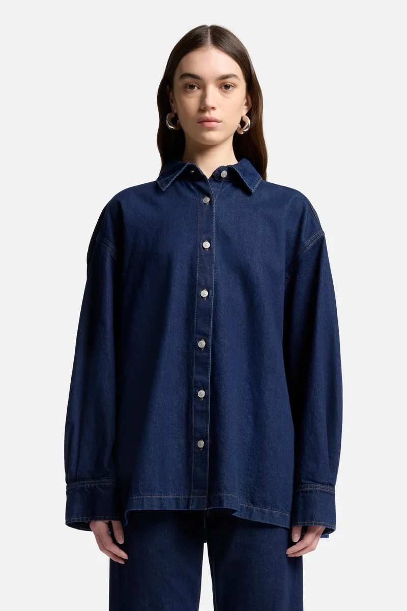 MANKIND Pleated Overshirt in Franklin