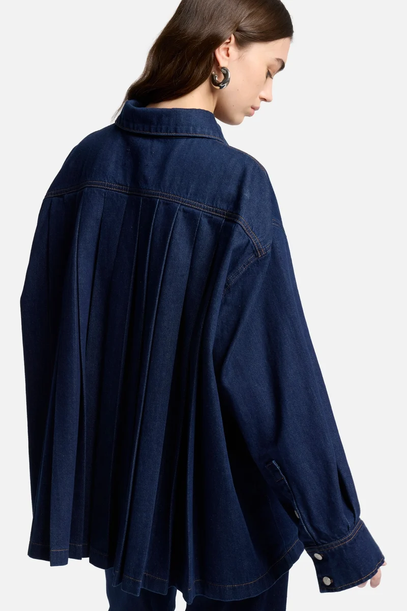 MANKIND Pleated Overshirt in Franklin