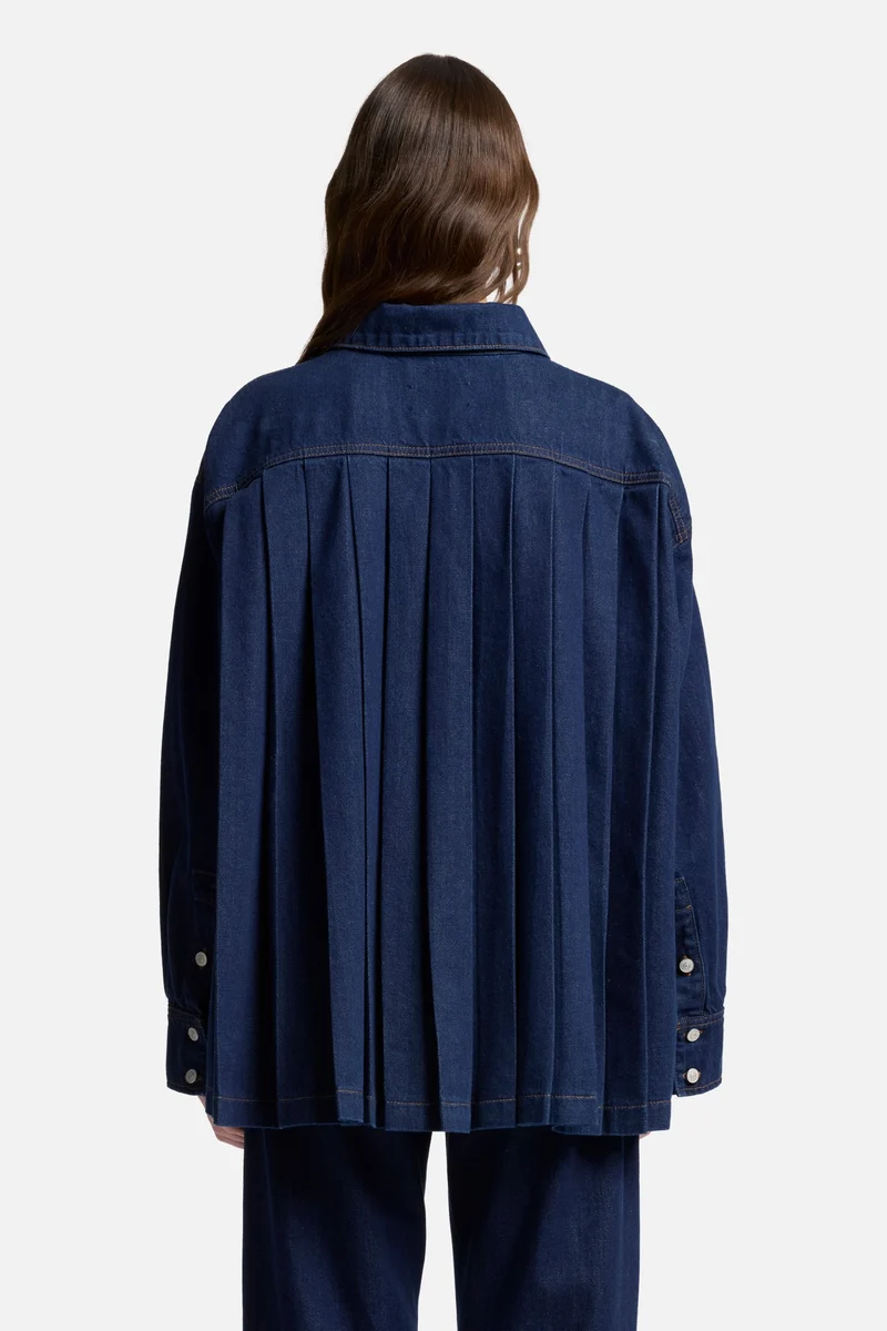MANKIND Pleated Overshirt in Franklin
