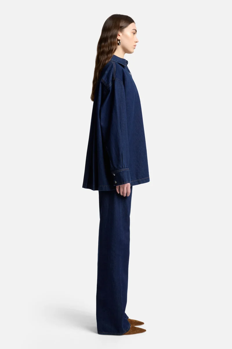 MANKIND Pleated Overshirt in Franklin