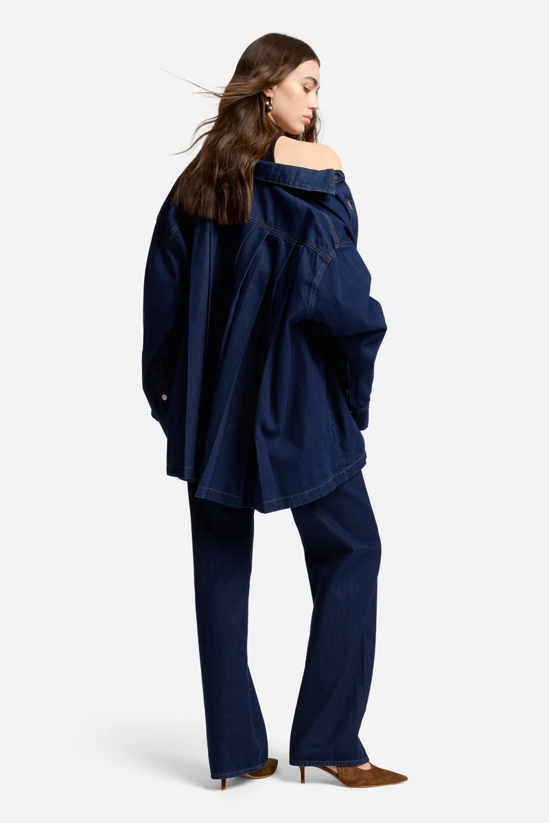 MANKIND Pleated Overshirt in Franklin