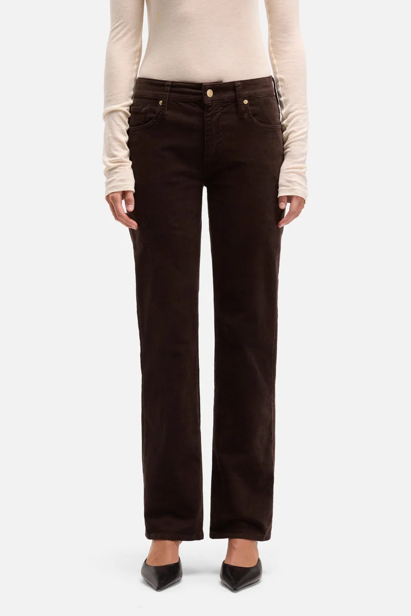 Corduroy Calie Straight in Coffee Bean