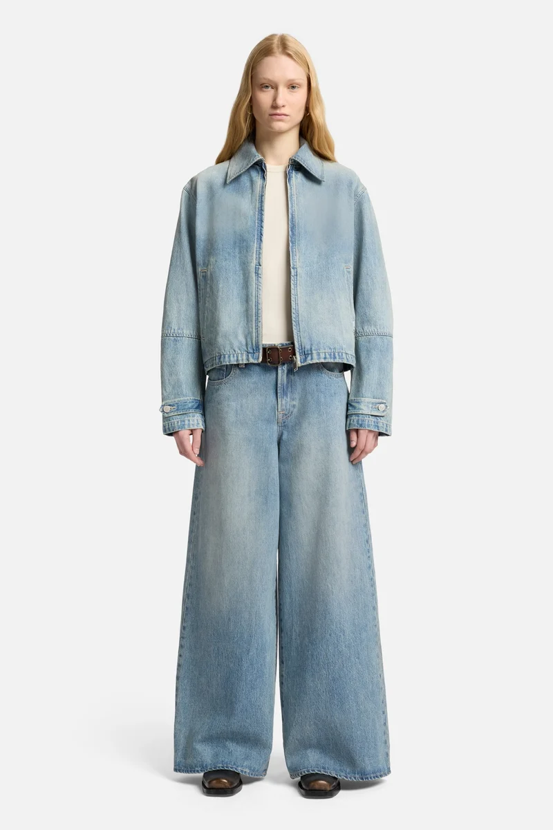 Marie Wide Leg in Coated Midland