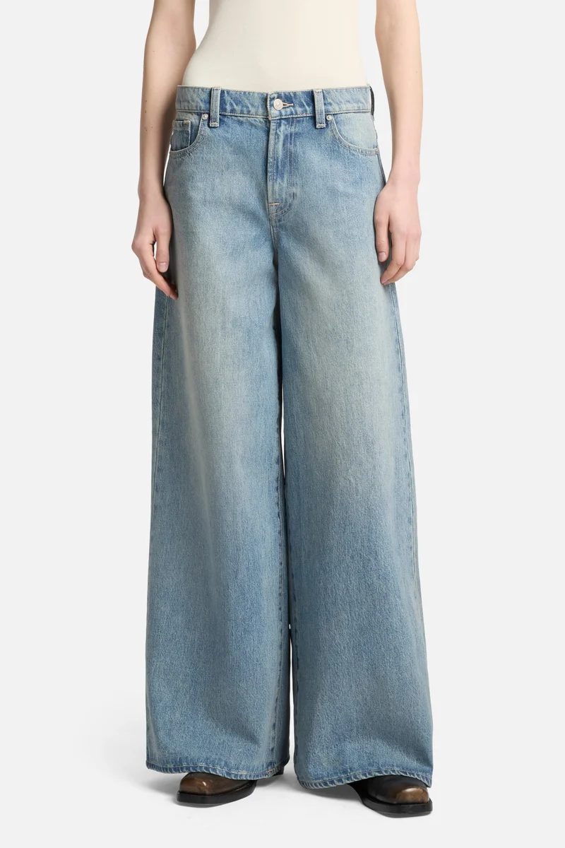 Marie Wide Leg in Coated Midland