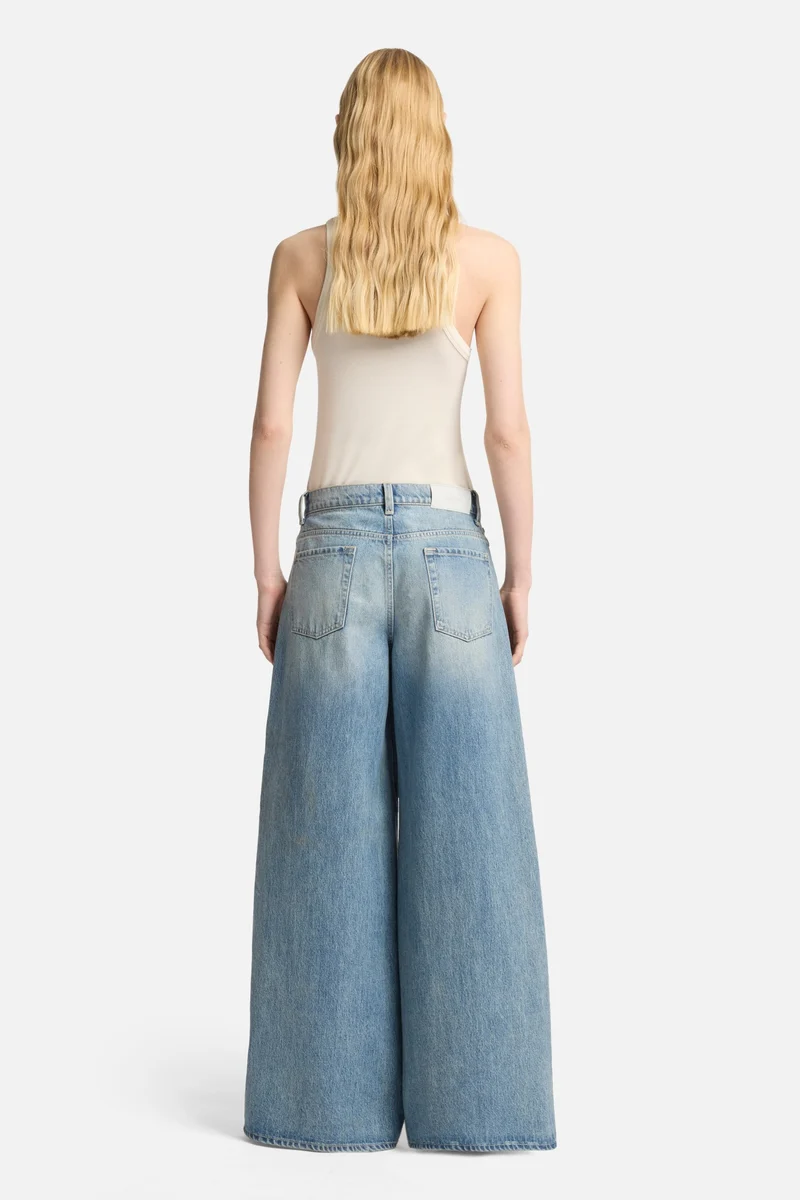 Marie Wide Leg in Coated Midland