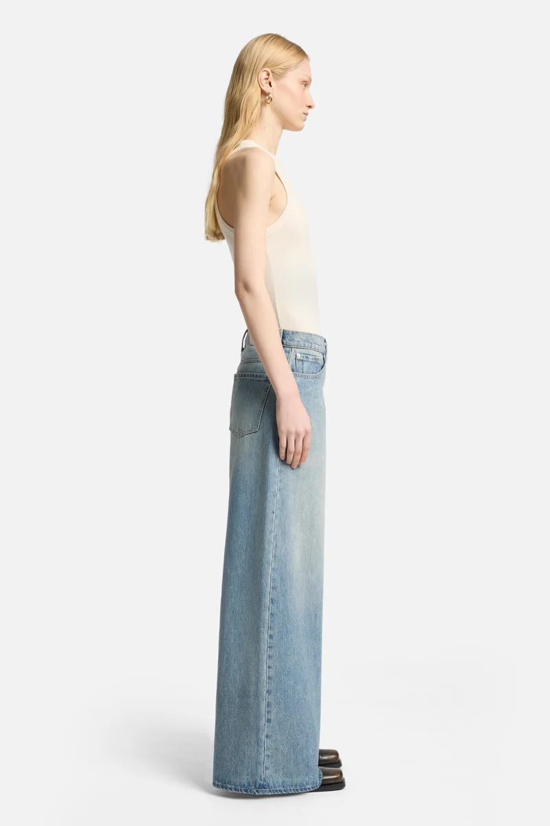 Marie Wide Leg in Coated Midland