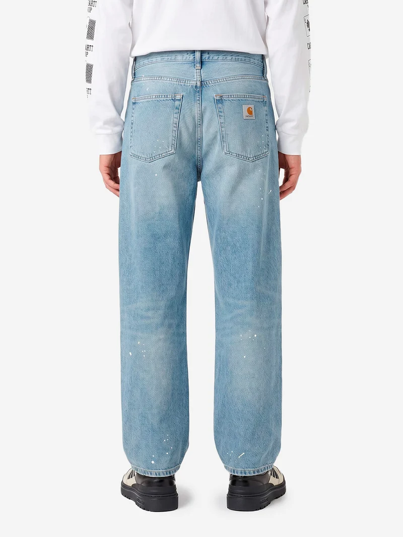 W Pantaloni 'Arin' in denim blu con trattamento distressed e vernice