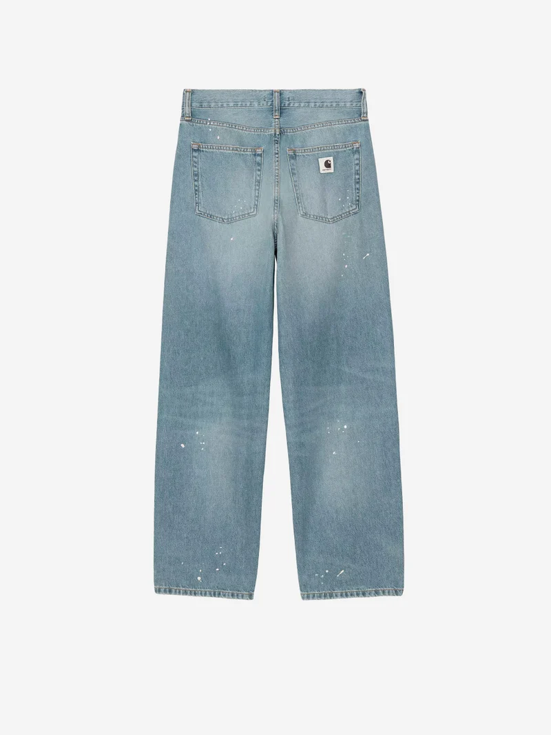 W Pantaloni 'Arin' in denim blu con trattamento distressed e vernice
