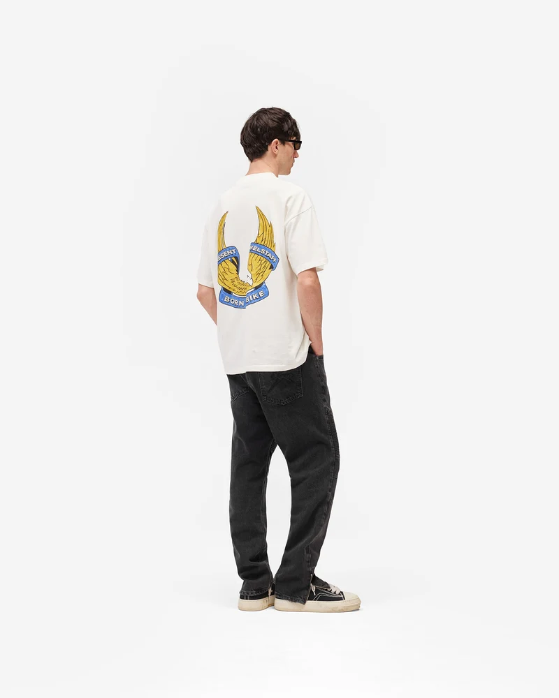 Represent X Belstaff Born To Bike T-Shirt - Flat White