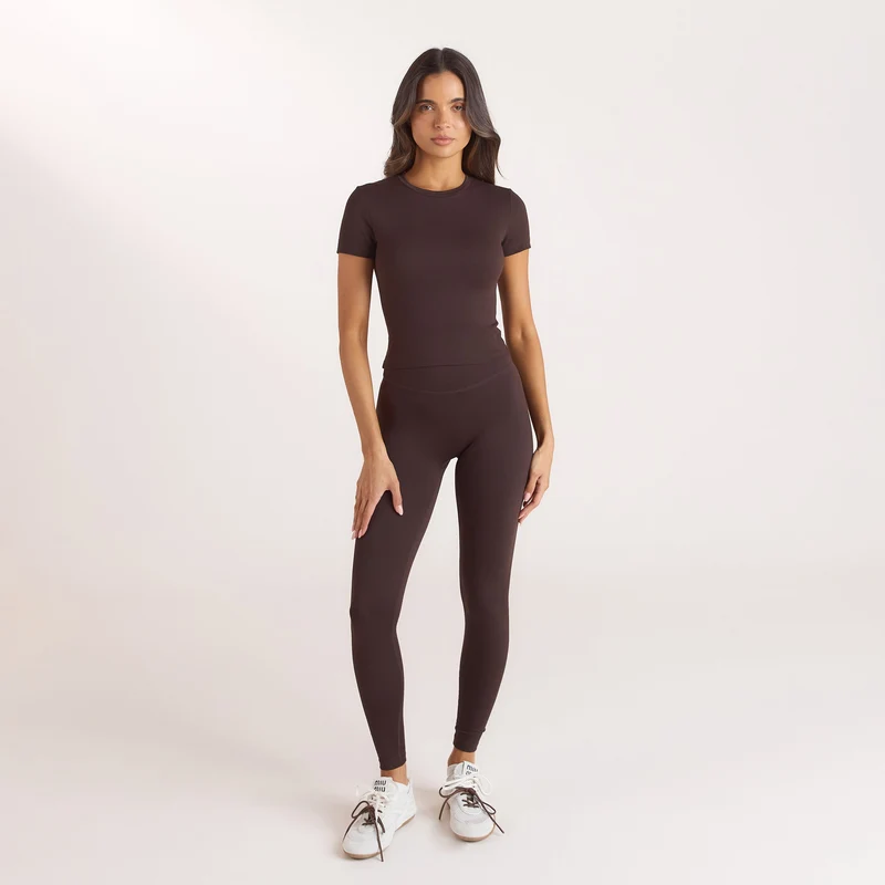 Klassische Leggings - Kaffeebohne