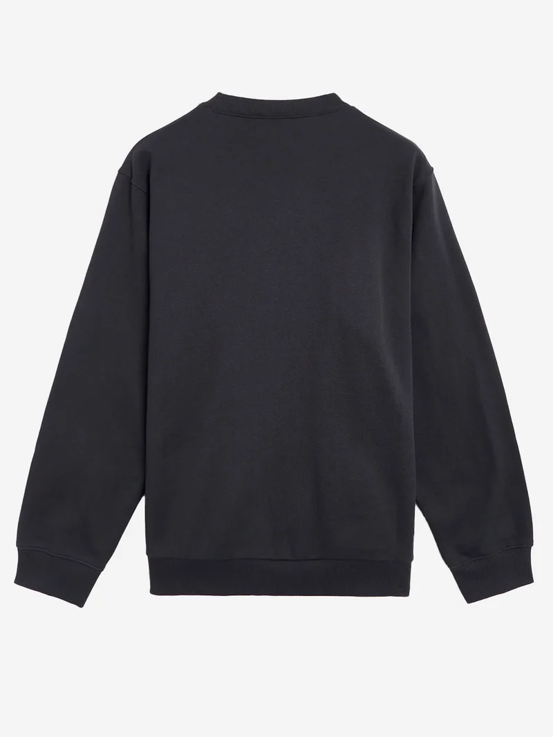 Felpa girocollo nero vintage 'One Point '