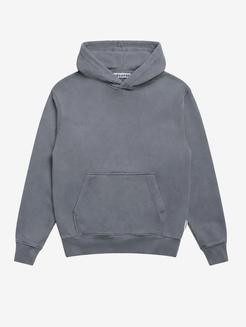 Hoodie relaxed in Loopback grigio lavato