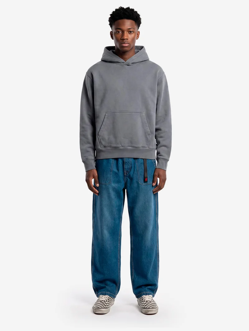 Hoodie relaxed in Loopback grigio lavato
