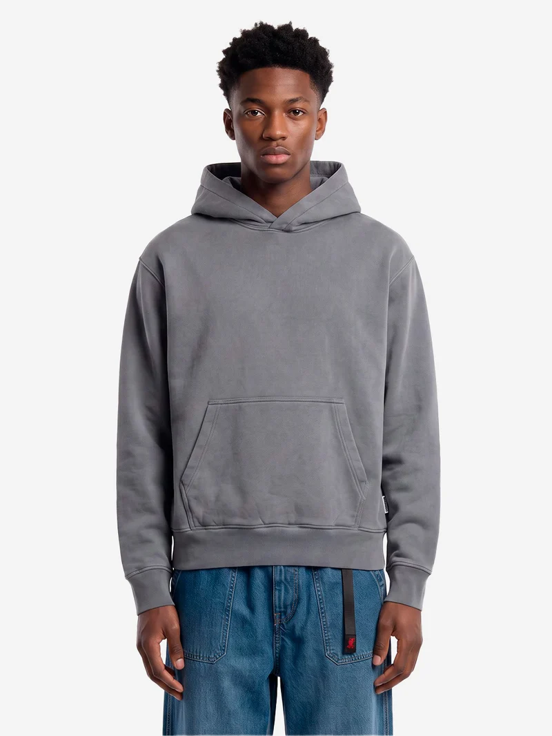 Hoodie relaxed in Loopback grigio lavato