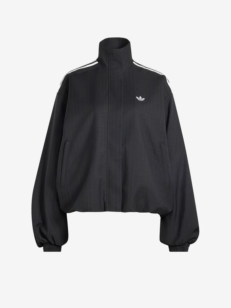 Giacca a quadri oversize Blousy con balze sull'orlo