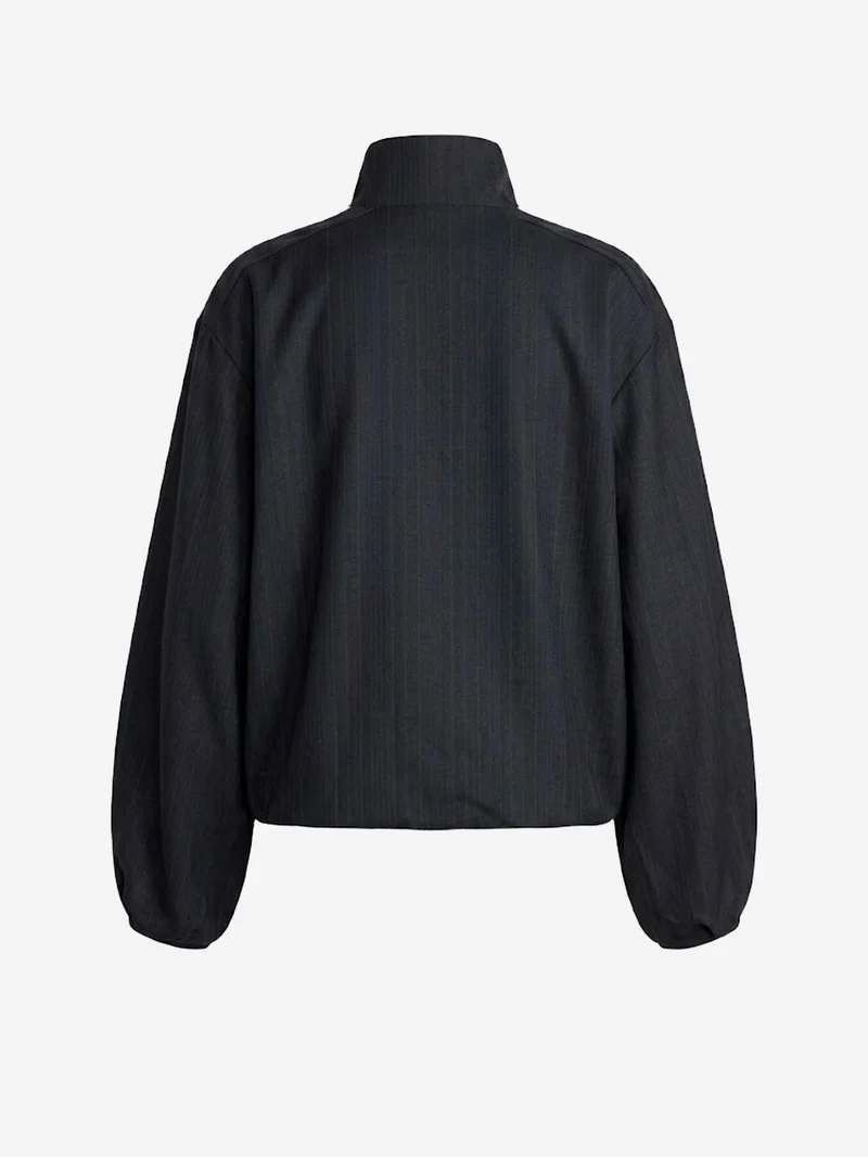 Giacca a quadri oversize Blousy con balze sull'orlo