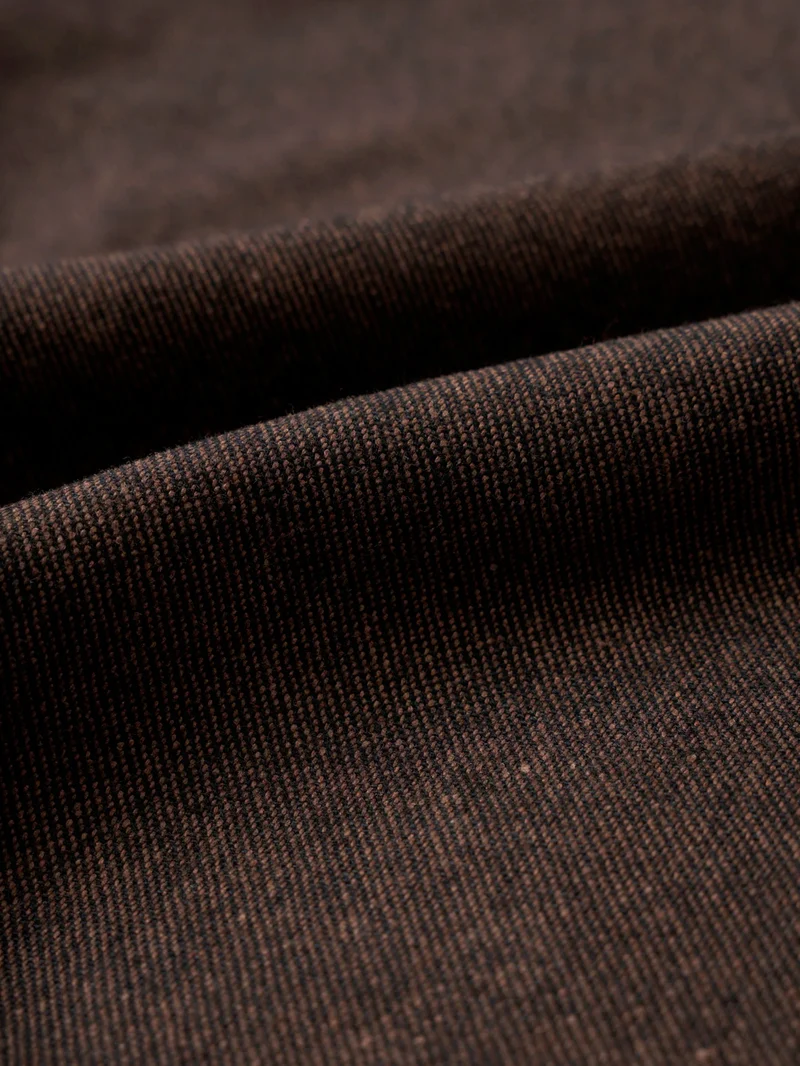 Pantaloni Wool Herringbone Pleated marroni