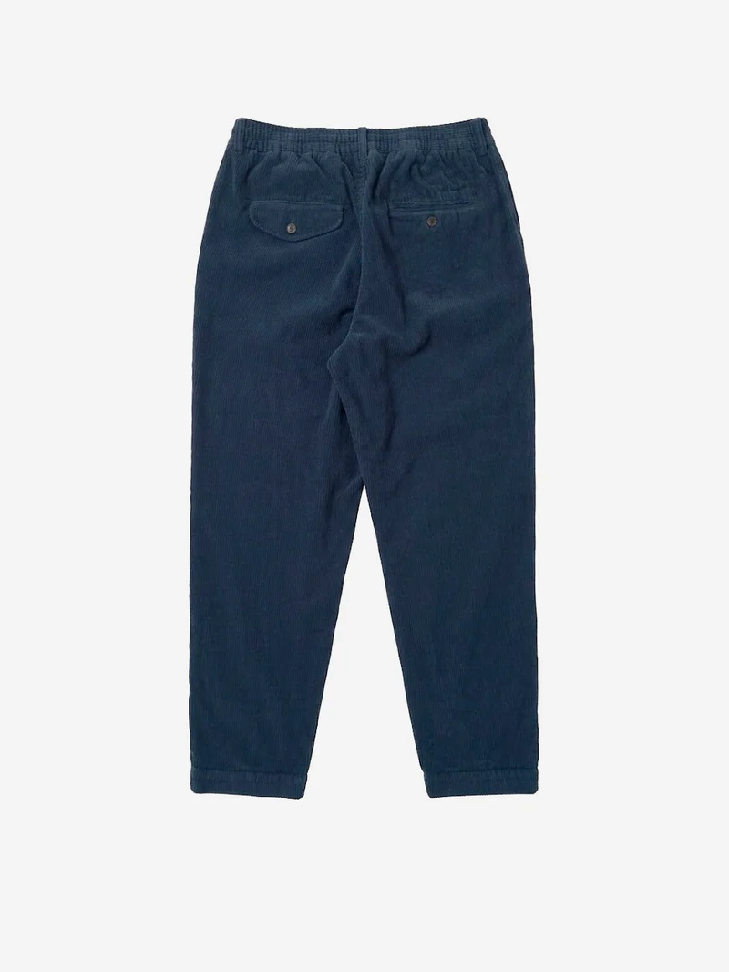 Pantaloni track navy in cotone corduroy