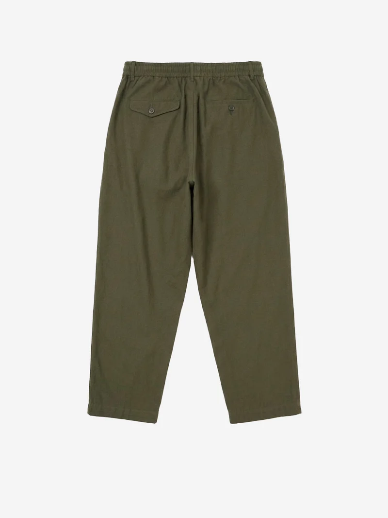 Pantaloni Brushed Moleskin Pleated Track Pant oliva