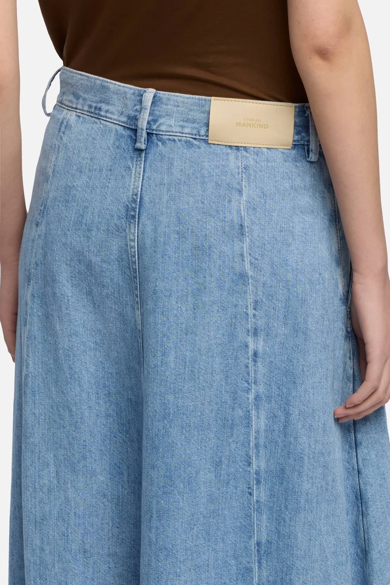 DRAMA SKIRT in Indigo Linen Iris
