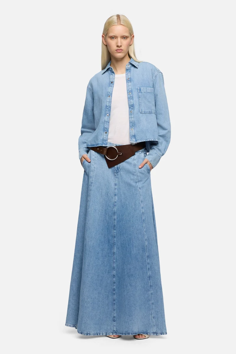 IVY SHIRT in Indigo Linen Iris