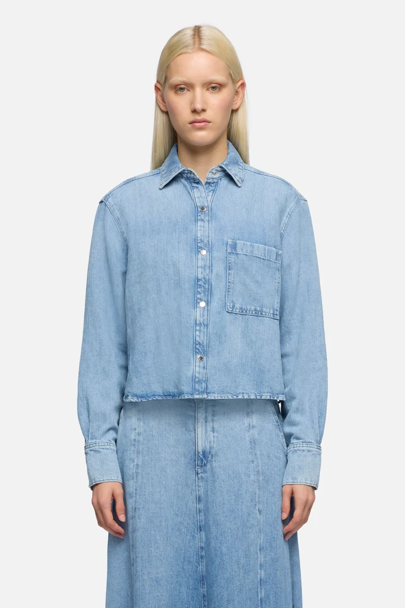 IVY SHIRT in Indigo Linen Iris
