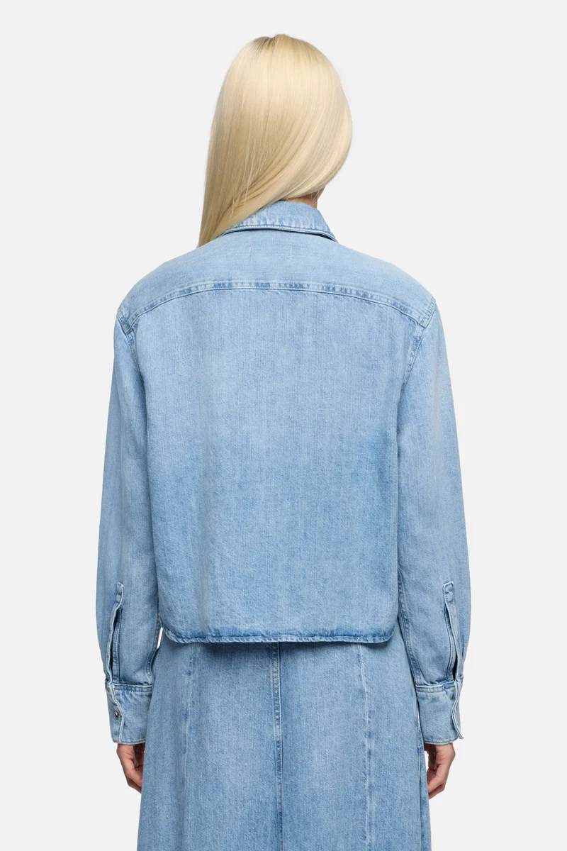 IVY SHIRT in Indigo Linen Iris