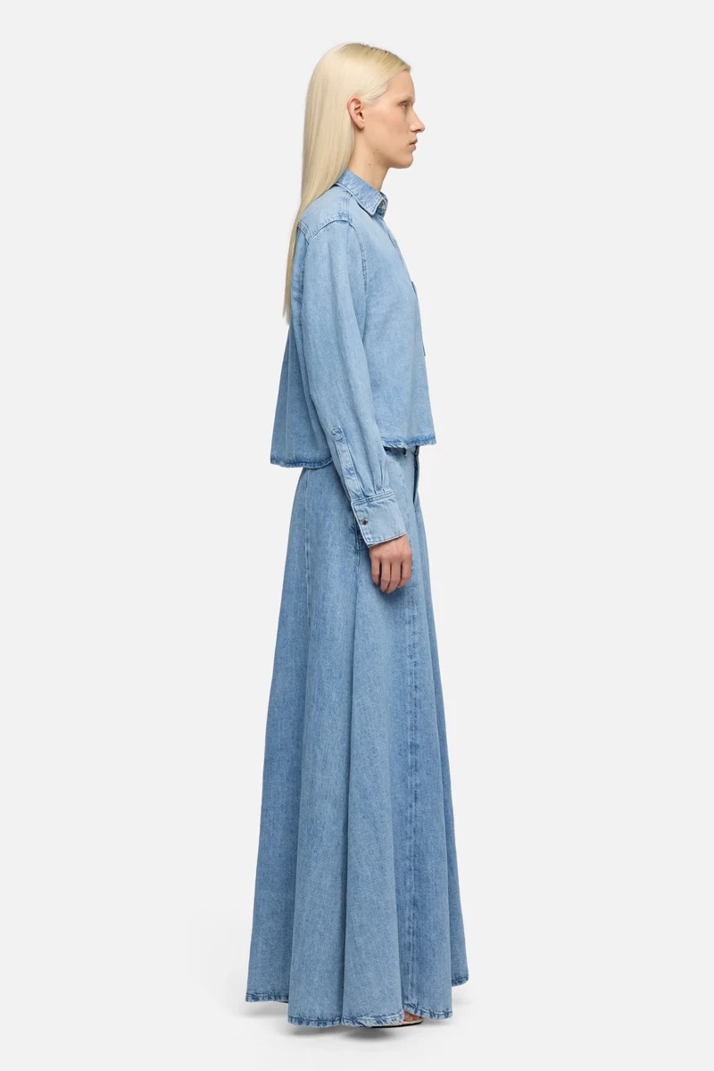 IVY SHIRT in Indigo Linen Iris