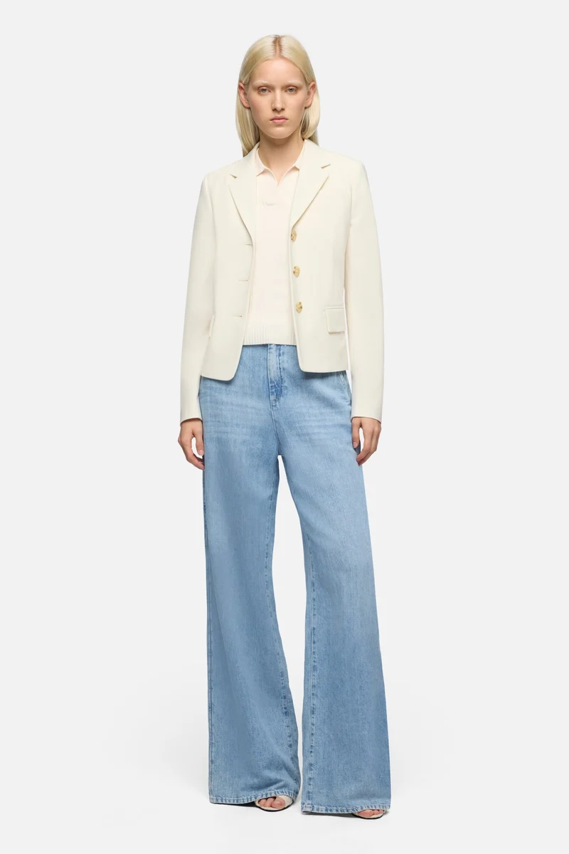 WIDE TROUSER in Indigo Linen Iris